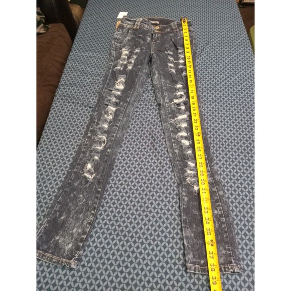 D JEANS STRETCH DENIM BLUE WAIST 29IN  H11 DN2433 SZ 3, RIPPED JEANS,  SKINNY... - Picture 6 of 7